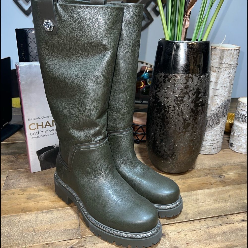Rene Caovilla Moto Combat Boots - Picture 4 of 10